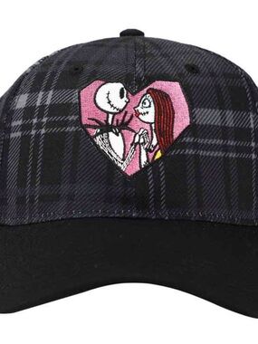 Nightmare Before Christmas Heart Adjustable Hat /w Curved Bill